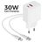 Mobiparts Wall Charger Dual USB / USB-C USB-C 1 Meter Power Delivery 30W 3A - White