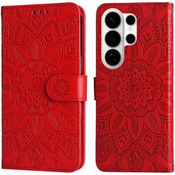 Mobigear Sunflower Samsung Galaxy S26 Ultra Etui z klapką typu portfel - Czerwony