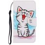 Mobigear Design OnePlus 8 Funda tipo libro Cartera - Cat