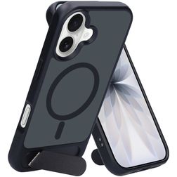 Mobiparts Hardcover iPhone 17 MagSafe Hard Case Back cover with Stand - Satin Black