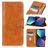 Mobigear Classy iPhone 14 Wallet case - Cognac