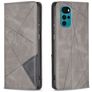Mobigear Rhombus Slim Motorola Moto G22 Funda tipo libro - Gris