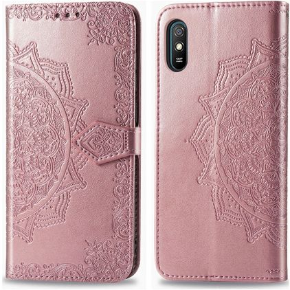 Mobigear Mandala Xiaomi Redmi 9A Plånboksfodral med sedelfack - Roséguld