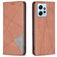 Mobigear Rhombus Slim Xiaomi Redmi Note 12 Wallet case - Brown