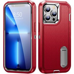 Mobigear Rugged Stand iPhone 14 Pro Max Hardcase Back cover Antiurto con supporto - Rosso