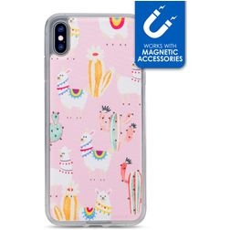 My Style Magneta iPhone XS Max TPU flexible Carcasa - Pink Alpaca