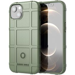 Mobigear Rugged Shield iPhone 13 Mini TPU flexível Capa traseira Antichoque - Verde