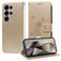 Mobigear Flowers Samsung Galaxy S25 Ultra Pungetui med Seddelrum - Guld