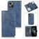 Mobigear Wallet iPhone 15 Plus Etui z klapką 2w1 z odpinanymi pleckami typu portfel - Ciemnoniebieski