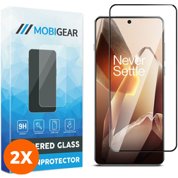 Mobigear Premium OnePlus 13 Cristal templado Protector de pantalla - Compatible con fundas - Negro (pack de 2)