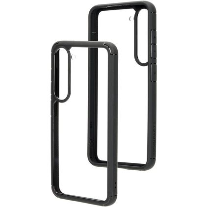 Mobiparts Rugged Clear Samsung Galaxy S23 Fodral Hårdplast Skal Stötsäkert - Transparent / Svart