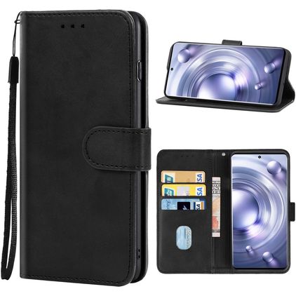 Mobigear Wallet Vivo X80 Pro Lompakkokotelo + Setelitasku - Musta