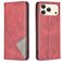 Mobigear Rhombus Slim iPhone 18 Pro Max Plånboksfodral - Röd