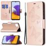Mobigear Butterfly Samsung Galaxy A22 5G Etui z klapką typu portfel - Różowe złoto