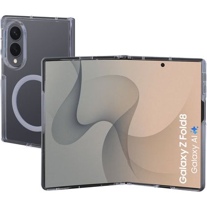 Mobiparts Hardcover Clear Samsung Galaxy Z Fold 8 MagSafe Hardcase Etui plecki - Przezroczysty