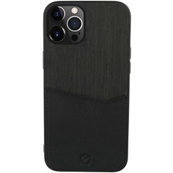 Valenta Card Slot iPhone 13 Pro Ægte læder Bagsidecover med kortholder - Sort