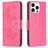 Mobigear Butterfly iPhone 16 Pro Pungetui med Seddelrum - Rød