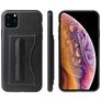 Fierre Shann Card Pocket iPhone 11 Pro Zadní kryt s kapsou na karty se stojánkem - Černá