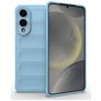 Mobigear Bumpy Samsung Galaxy S25 Edge Fleksibel TPU Bagsidecover - Blå