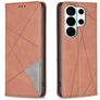 Mobigear Rhombus Slim Samsung Galaxy S26 Ultra Knížkové pouzdro - Hnědá