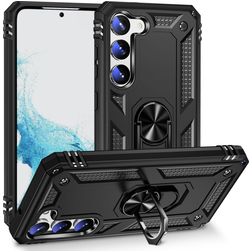 Mobigear Armor Ring Samsung Galaxy S23 Plástico rígido Capa traseira Antichoque com anel - Preto