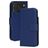 Mobiparts Wallet iPhone 17 Pro MagSafe Piel auténtica Funda tipo libro Cartera - Azul