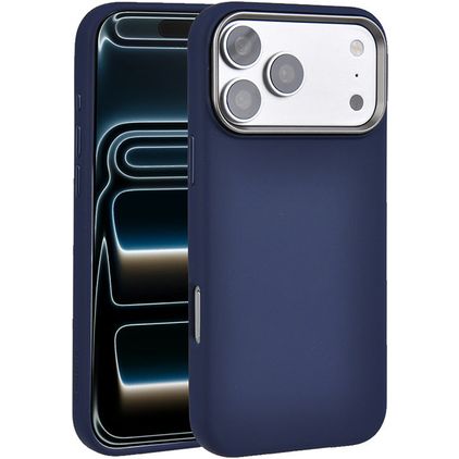 Valenta Silk iPhone 17 Pro Max Silikon MagSafe Skal Stötsäkert - Mörkblå