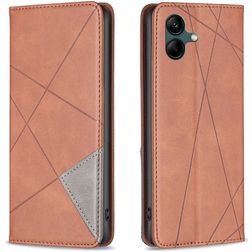 Mobigear Rhombus slim Samsung Galaxy A05 Wallet case - Brown