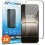 Mobigear Premium OnePlus Nord CE5 Tempered Glass Screen Protector - Case Friendly - Black (2-Pack)