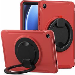 Mobigear RingGuard Samsung Galaxy Tab A9 Plus (2023) Cover Hård plast / Silikone Bagsidecover + Stander - Rød
