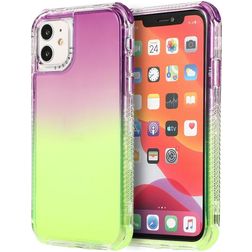 Mobigear Gradient iPhone 12 Pro Max Fodral Hårdplast Skal Stötsäkert - Grön / Lila