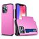 Mobigear Card iPhone 13 Pro Max Hardcase Back cover Antiurto con portacarte - Rosa