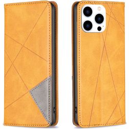 Mobigear Rhombus Slim iPhone 16 Pro Max Funda tipo libro - Coñac