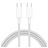 Mobigear 100W USB-C til USB-C Kabel 3 m - Hvid