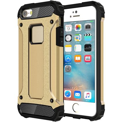 Mobigear Outdoor iPhone SE (2016) Plástico rígido Capa traseira Antichoque - Dourado