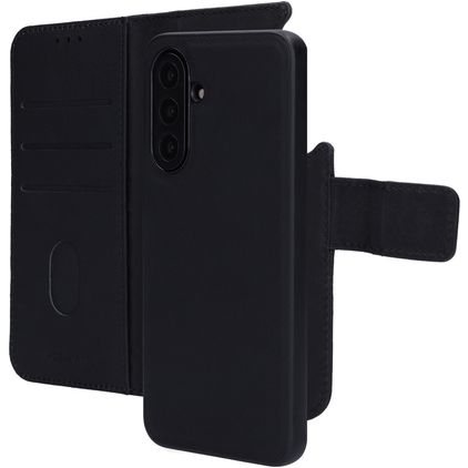 Mobiparts Samsung Galaxy A17 Aito nahka 2-in-1-lompakkokotelo irrotettavalla kuorella + Setelitasku - Musta