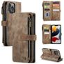 CaseMe C30 iPhone 13 Pro Plånboksfodral med sedelfack - Brun
