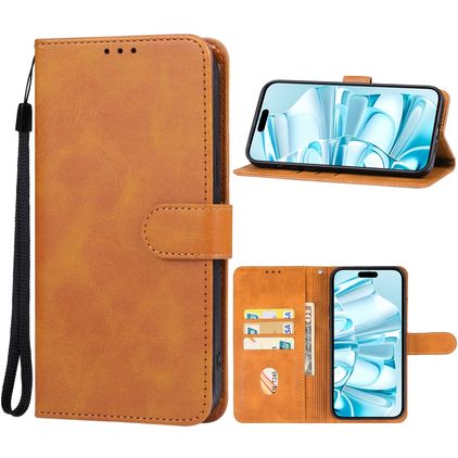 Mobigear Wallet iPhone 16 Funda tipo libro Cartera - Marrón