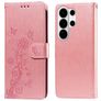 Mobigear Flowers Samsung Galaxy S26 Ultra Funda tipo libro Cartera - Oro rosa
