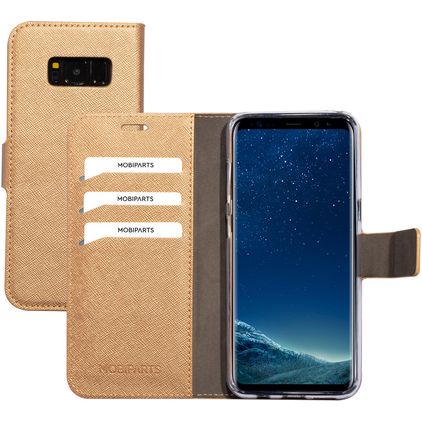 Mobiparts Saffiano Wallet Samsung Galaxy S8 Pungetui med Seddelrum - Copper