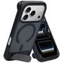 Mobiparts Hardcover iPhone 17 Pro MagSafe Hårdt Bagsidecover med Stander - Satin Black