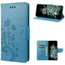 Mobigear Butterfly OnePlus 10T Funda tipo libro Cartera - Azul