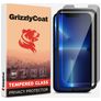 GrizzlyCoat Easy Fit AntiSpy iPhone 14 Plus Tempered Glass Screen Protector Privacy - Case Friendly + Installation Frame