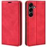 Mobigear Retro Slim Samsung Galaxy S25 FE Funda tipo libro Cartera - Rojo