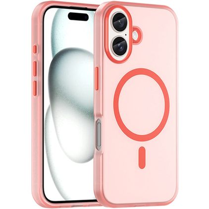 Mobigear Shockproof iPhone 16 Plus MagSafe Flexible TPU Back cover - Red