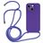 Mobigear Lanyard iPhone 14 Plus Silikon Etui ze smyczą - Fioletowy