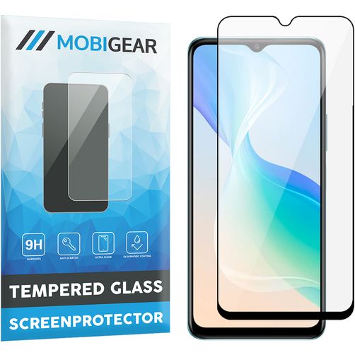 Mobigear Premium Vivo Y76 Glas Skærmbeskytter - Case Friendly - Sort