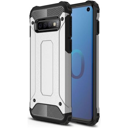 Mobigear Outdoor Samsung Galaxy S10 Hard Case Back cover Shockproof - Silver
