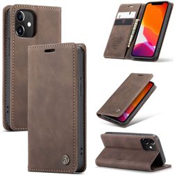 CaseMe 013 iPhone 12 Mini Cover a libro portafoglio - Marrone