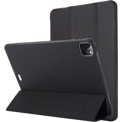 Mobigear Tri-Fold Gel iPad Pro 12,9 palce (2020) TPU / Umělá kůže Knížkové pouzdro - Černá